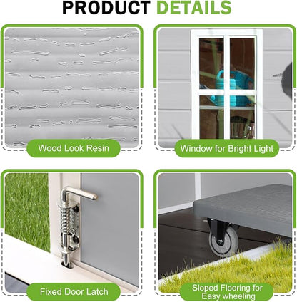 5x4 Shed Resin Outdoor Storage - Image 6