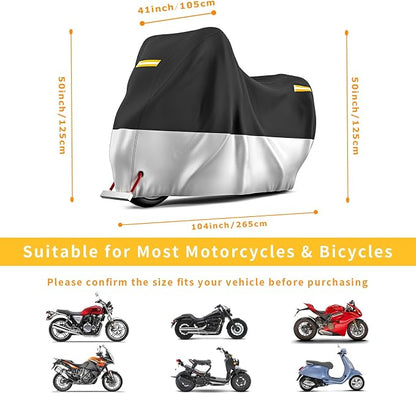 Motorcycle Cover All Season Waterproof Breathable Sun Outdoor Protection Three - Image 5