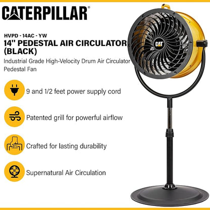 CAT Caterpillar® 14" HVPD-14AC HIGH VELOCITY PEDESTAL DRUM FAN - Image 3