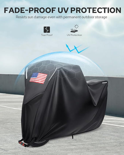 Benlari Motorcycle Cover Waterproof Outdoor, Heavy Duty Motorcycle Cover - Image 4