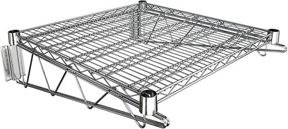 24" x 24" Chrome Wire Wall Mount Shelf by Krollen+Industrial