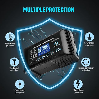 Battery Charger 0-20A 12V/24V Lithium LiFePO4 Lead Acid Fully Automatic - Image 7