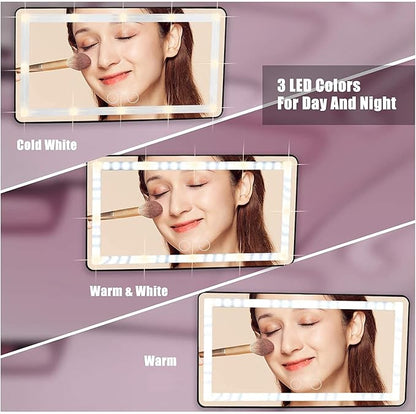 Car Vanity Mirror, with 3 Light Modes & 60 LEDs - Image 3