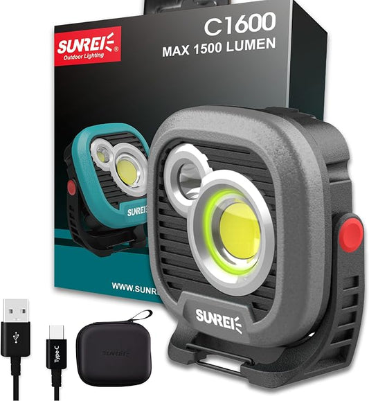 LED Rechargeable Magnetic Work Light SUNREI Mechanic Light Power Bank 180° by SUNREI
