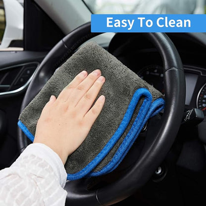 Car Wash Brush with Long Handle, Microfiber Towels Car Wash Kit Cleaning - Image 5