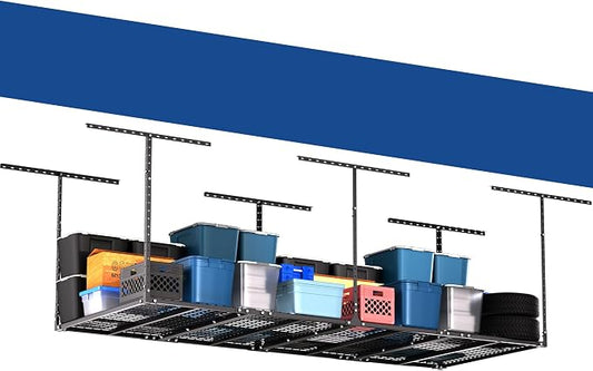 GIOTORENT 3x8FT Heavy Duty Overhead Garage Storage Rack by GIOTORENT