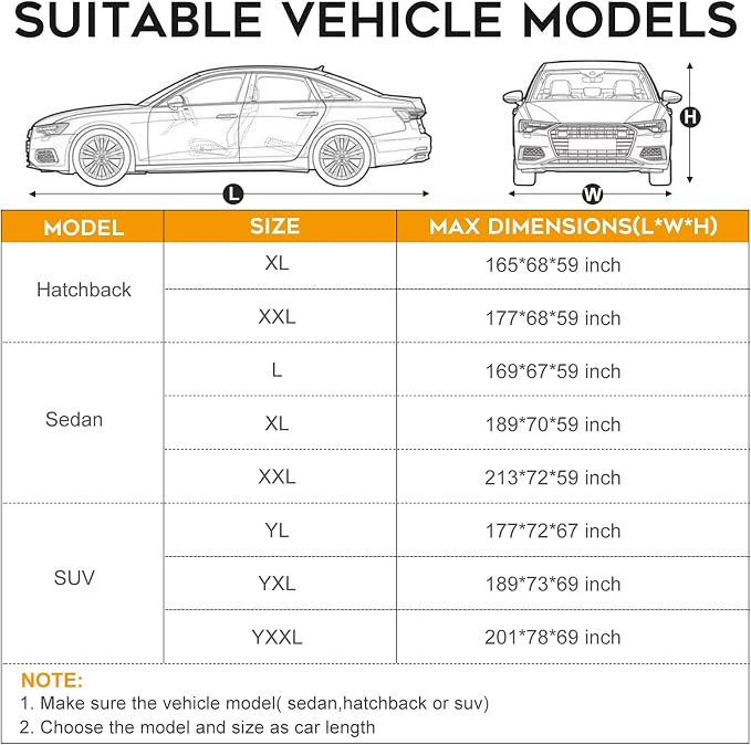 Waterproof Car Cover for Hatchback: 6-Layer All-Weather Protection from Rain - Image 2