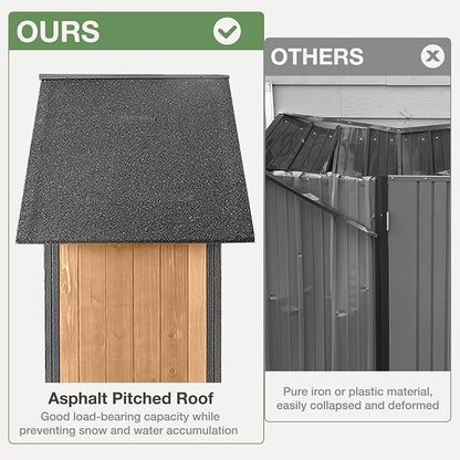 Outdoor Storage Shed with Floor and Waterproof Roof - Image 6