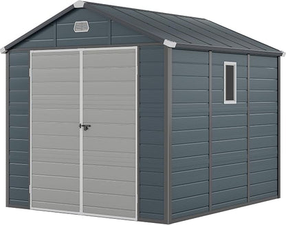 YITAHOME 8x9 FT Outdoor Storage Shed w/o Floor, All-Weather Plastic Shed by YITAHOME