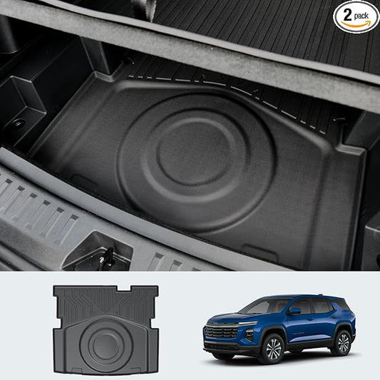 Under Cargo Mat for 2025 Chevy Equinox Fuel, All Weather TPE 2nd Layer Trunk by LUMWAY