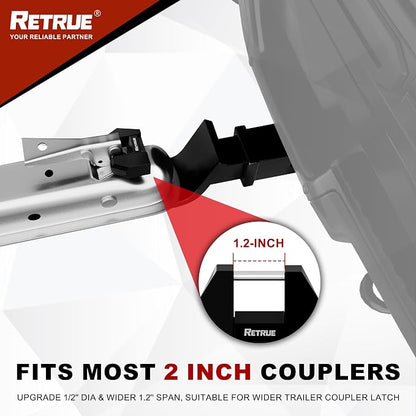 RETRUE Trailer Tongue Coupler Lock, Upgrade Trailer Cyberlock Dia 1/4'' - Image 2