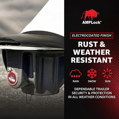 AMPLock - U-LPCVR Heavy Duty 5th Wheel Lock, Patented Cylinder Lock, Travel - Image 5