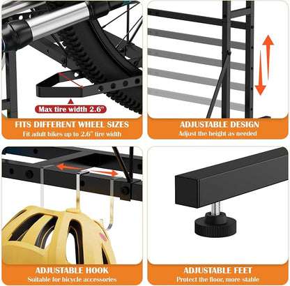 OYEAL Bike Rack Garage Floor Bike Storage Stand - Image 3