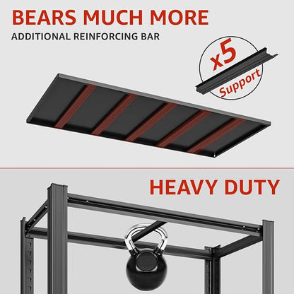 5 Tier Metal Shelving Unit 84" H x 55" W x 24" D, 3000LBS Adjustable Storage - Image 5