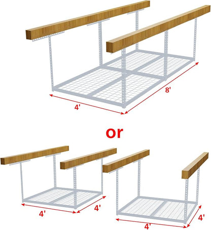 The Atlas Pro 4 x 8 ft Overhead Garage Storage Rack, Ultra Duty 1250lbs Weight - Image 6