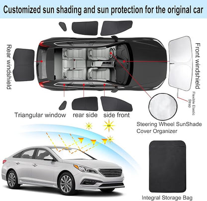 TINGLU Window Shades for Hyundai Sonata Sedan 2015 2016 2017 2018 2019 - Image 3
