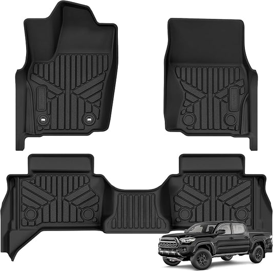 AUTOSAVER88 Floor Mats Fit for 2025 Toyota Tacoma Double Cab, All Weather TPE by AUTOSAVER88
