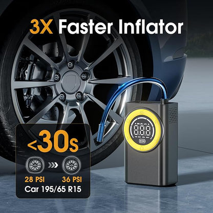 Tire Inflator Portable Air Compressor, 150 PSI Cordless Air Pump - Image 2