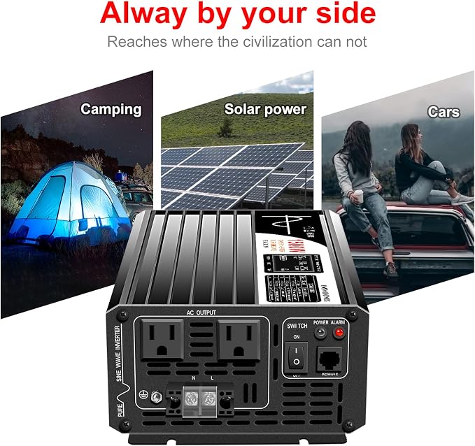 Xijia 1500W 48v to 120v Pure sine Wave 60HZ Solar Inverter - Image 10