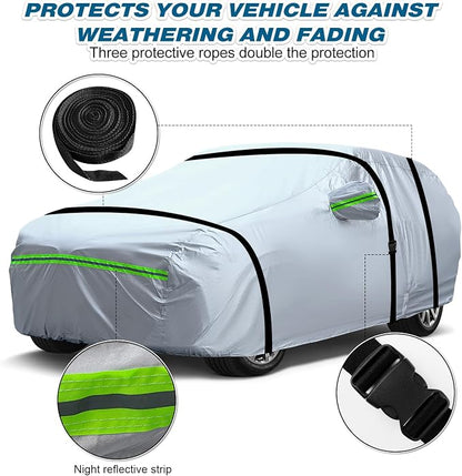 TUCAREST 6-Layers Full Car Cover Waterproof All Weather Truck Covers, - Image 4