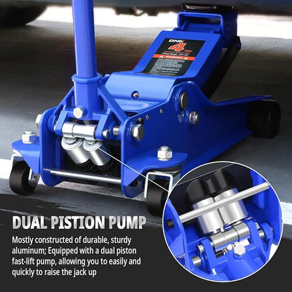 DNA MOTORING Low Profile Hydraulic Trolley Service/Floor Jack, 4 Ton Capacity - Image 3