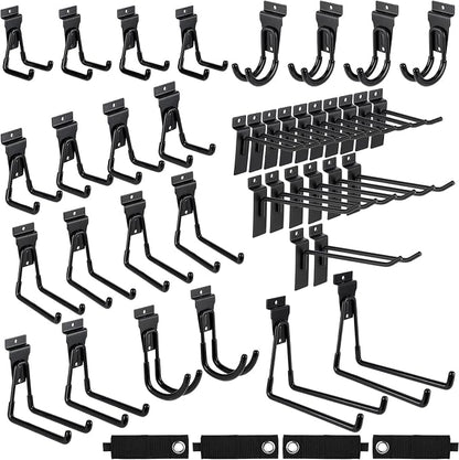 Landhoow 36 Pcs Slatwall Hooks & Hangers 32 Pcs Heavy Duty Slat Wall Hanging by Landhoow
