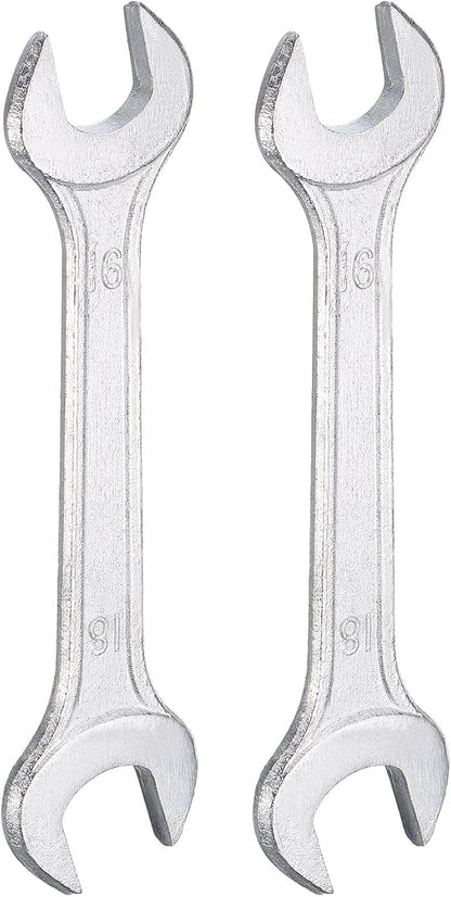 HARFINGTON 2pcs Double Open End Wrench 16mm x 18mm Metric 15 Degree Offset by HARFINGTON