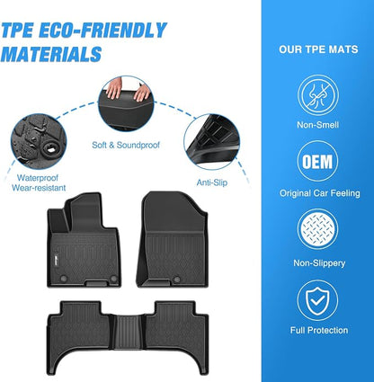 Nilight Floor Mats for Hyundai Santa Cruz 2022 2023 2024 2025 All Weather - Image 3