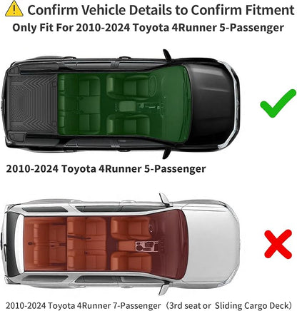 YITAMOTOR Cargo Mat Fit for 2010-2024 Toyota 4Runner, Custom Fit All Weather - Image 2