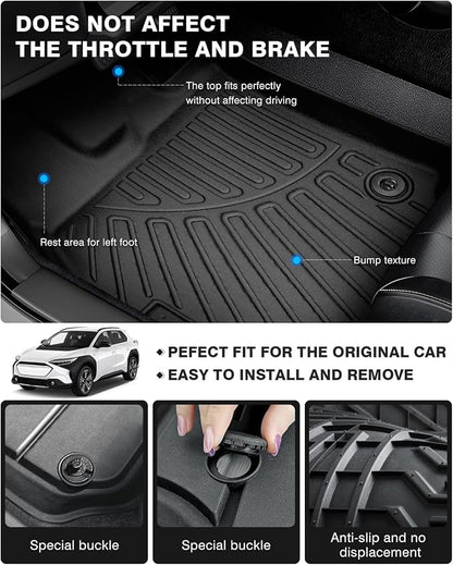 Powerty Floor Mats for Toyota BZ4X & Subaru Solterra 2023 2024 2025 Accessories - Image 4