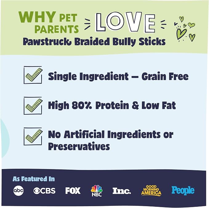 Pawstruck Natural 5” Braided Bully Sticks - Image 3