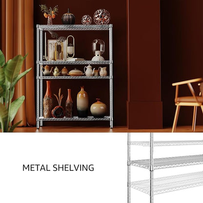 IZEUK 2640 LBS Garage Shelving Wide Storage Shelves 4 Tier Metal Shelves Heavy - Image 6