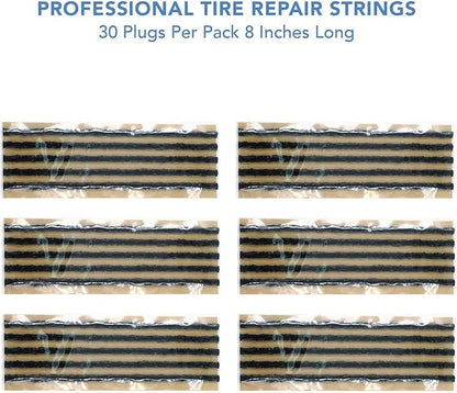 CKAuto 30pcs 8" Black Tire Repair Strings, Automotive Tool Tire Repair Plugs - Image 3