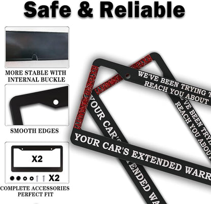 License Plate Frames Black and White License Plate Cover Car’s Extended - Image 4