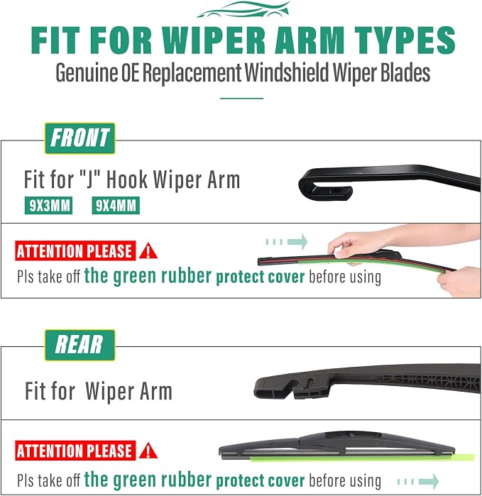 26" 20" 10" Windshield Wiper Blades Replacement - Image 8
