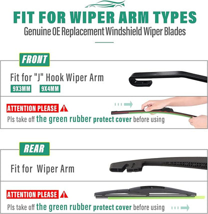 22" 19" 10" Windshield Wiper Blades Replacement - Image 8
