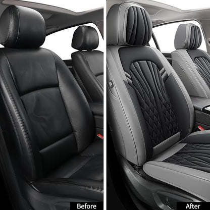 Leather Car Seat Covers, Breathable and Waterproof Faux Leather Automotive Seat - Image 2