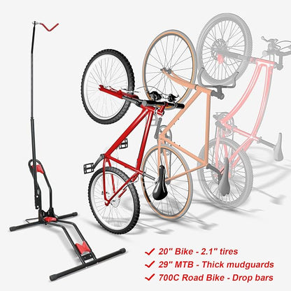 Vertical Bike Parking Stand- Space-Saving, Adjustable Freestanding Upright Bike - Image 9