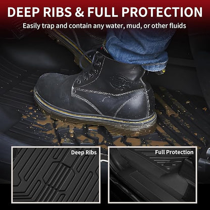 LASFIT Floor Mats for Ford F250 F350 F450 2017-2026 Crew Cab Front Bucket Seat - Image 3