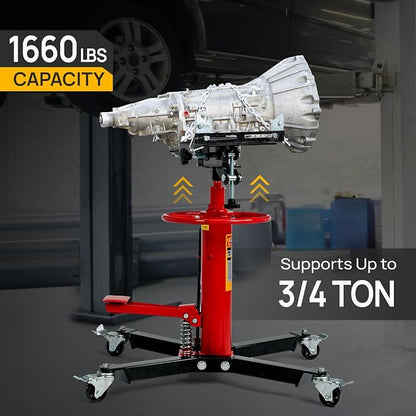 TUFFIOM Transmission Jack, 1660 lbs 3/4-Ton Hydraulic 2-Stage High Lift - Image 2