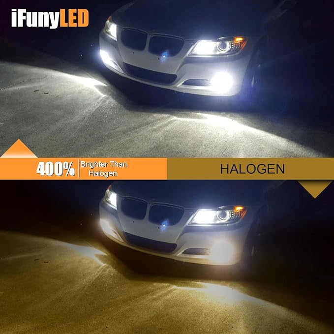 9005 LED Fog Bulbs, Super Bright HB3 LED Fog Light 6500K Cool White - Image 2