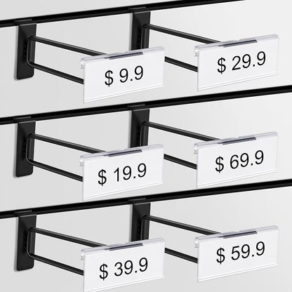 Polmart Heavy Duty Black Slatwall Panel Double-Bar Hooks - Image 6