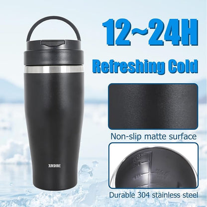 Ice Shave 2-in-1 Stainless Steel Vacuum Tumbler & Cordless Blender - 28oz - Image 2