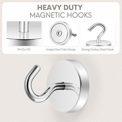Neosmuk Magnetic Hooks, Cruise Ship Essentials, 120lb+ Heavy Duty Magnetic Hooks - Image 6