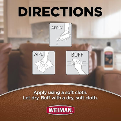 Weiman 3 in 1 Deep Leather Cleaner & Conditioner Cream - Image 7