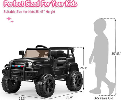 JOYMOR Ride on Truck with Remote Control, 4 Wheels 12V Battery Powered Kids Car - Image 6