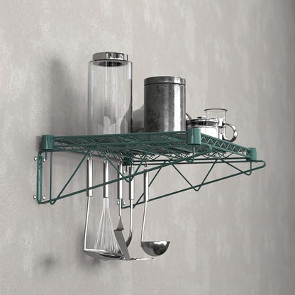 18" x 24" Green Epoxy Wire Wall Mount Shelf - Image 5