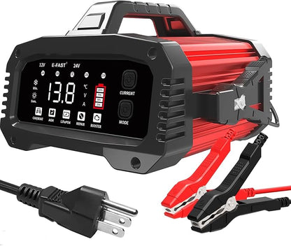 E-FAST 25A Battery Charger, 12/24V All in One Lifepo4 Lead Acid Car Battery by E-FAST