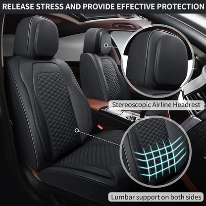 Car Seat Covers Full Set Leather Seat Covers Automotive Seat Covers Universal - Image 2