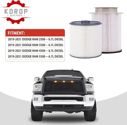 6.7 Cummins Fuel Filter Water Separator Set Fits - Image 2